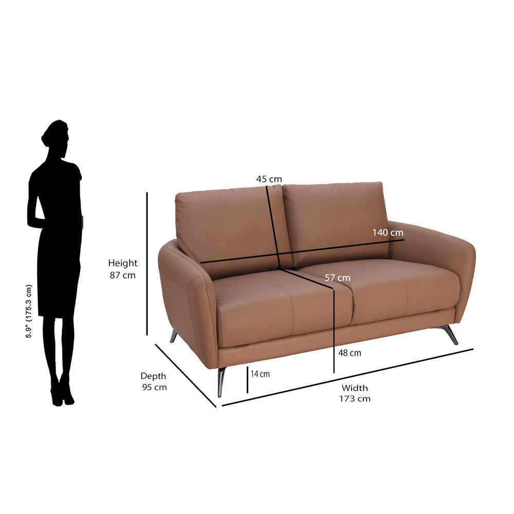 Tanis 2 Seater Sofa- Tan