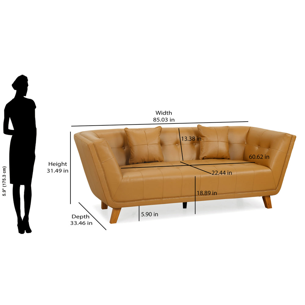 Tuscany 3 Seater Sofa (Mustard)