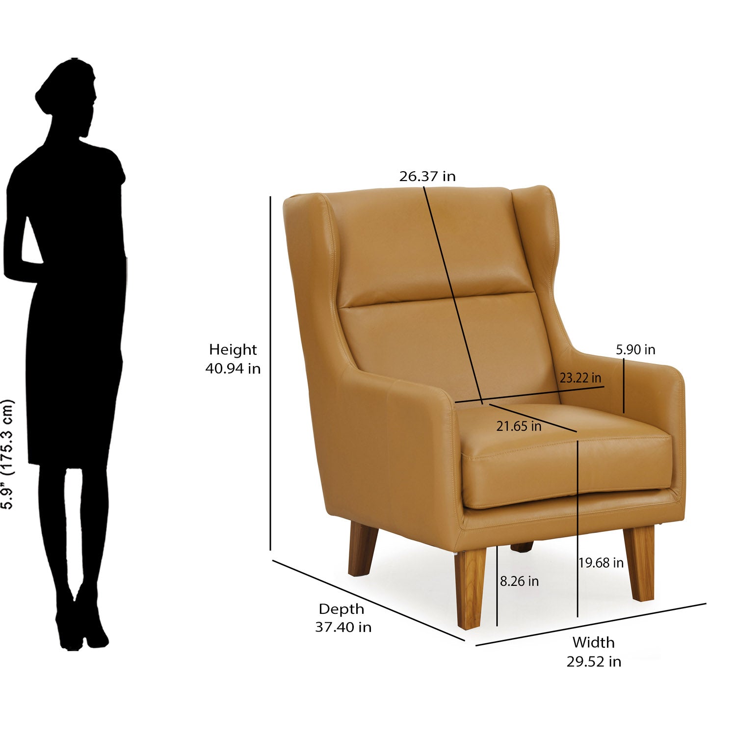 Tuscany 1 Seater Sofa Arm Chair (Mustard)