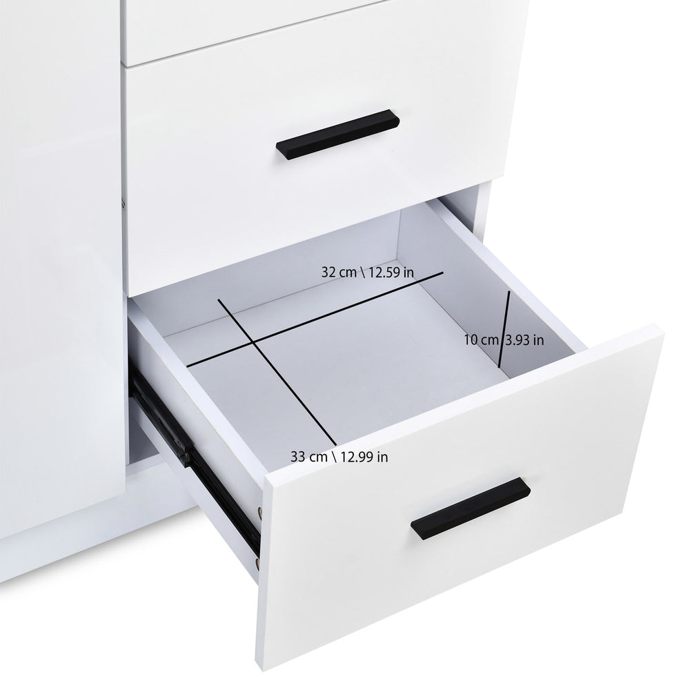 Edur Buffet Sideboard Cabinet (White)