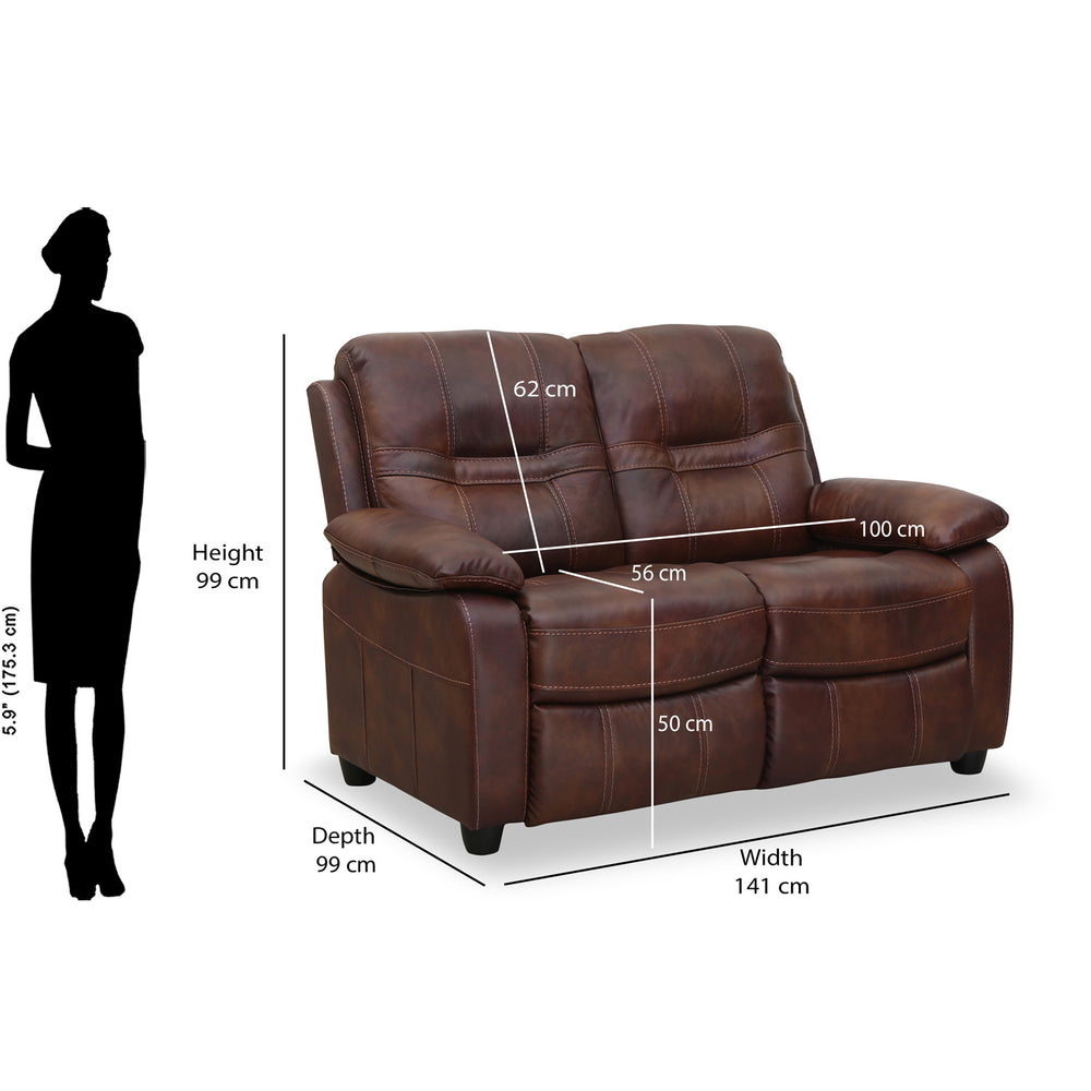 Wilson 2 Seater Sofa (Brown)