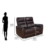 Brandon 2 Seater Manual Recliner (Dark Brown)