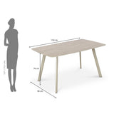 Glenview 6 Seater Travertine Dining Set- Beige