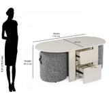Nix Center Table (Ivory White)