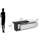 Kairos Low Height Unit (White & Dark Walnut)