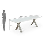 Titania 8 Seater Dining Set- Ivory