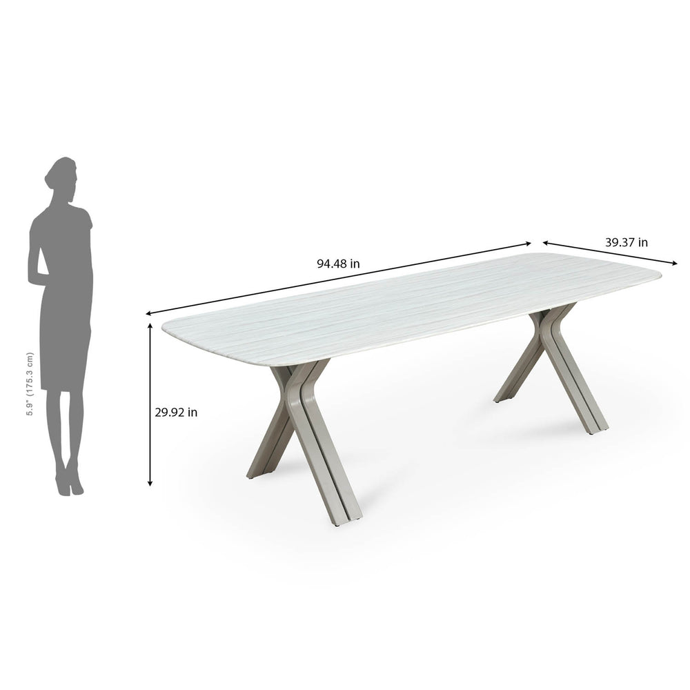 Titania 8 Seater Dining Set- Ivory