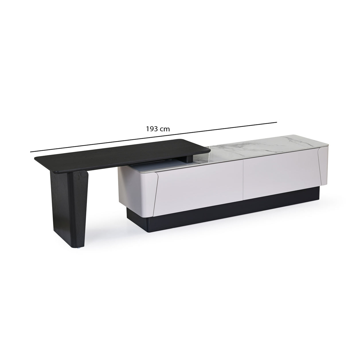 Kairos Low Height Unit (White & Dark Walnut)