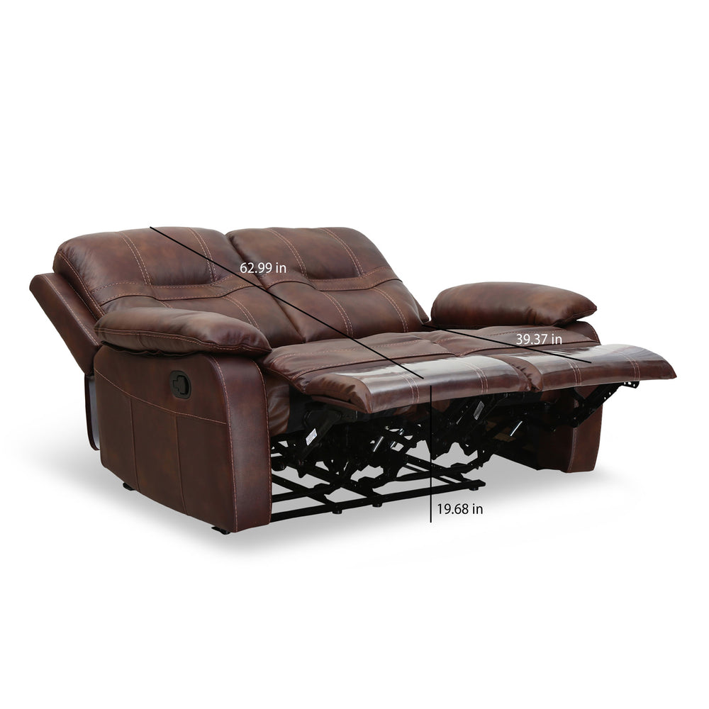 Wilson 2 Seater Manual Recliner (Brown)