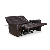 Brandon 2 Seater Manual Recliner (Dark Brown)