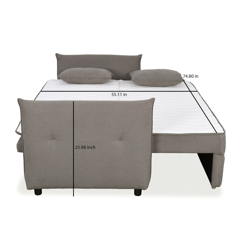 Aveo 3 Seater Sofa Cum Bed- Grey