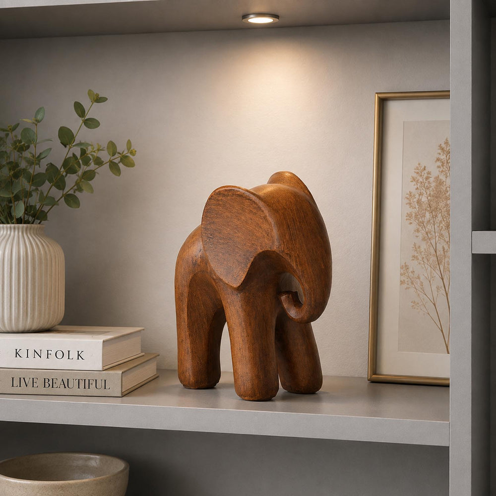 Baby Elephant Polyresin Showpiece- Brown