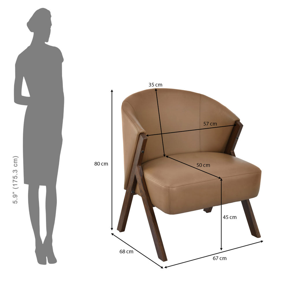 Terra Lounge Chair- Brown