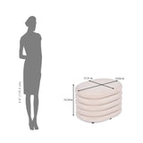 Muffin Ottoman with Storage Small- Beige