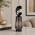 Decorative Hamatite Twig Small Vase- Grey