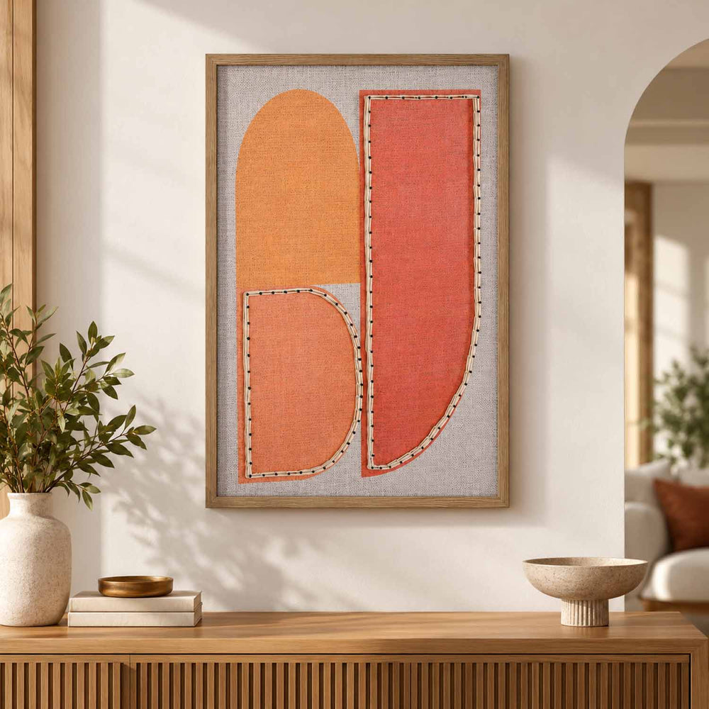 Modern Muse Earthy Elements 1 Canvas Painting- Brown