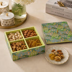 Multipurpose Square Dryfruit Box With Lid- Green