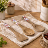 Wooden Spatula Set of 3- Pink