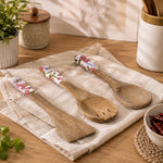 Wooden Spatula Set of 3- Pink