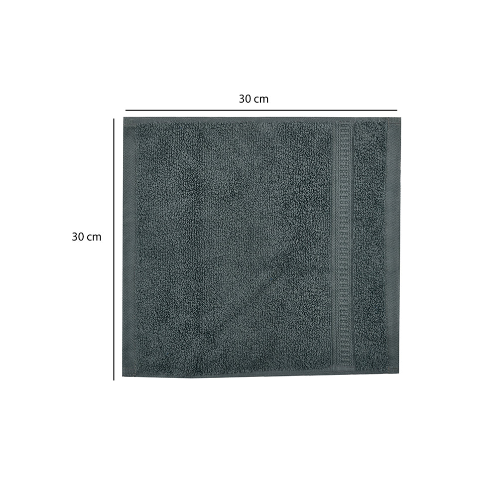 Cotton Face Towel- Dark Grey