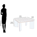 Maisy Acrylic Base Coffee Table (Cream)