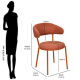 Clarice 6 Seater Dining Set (Rust)