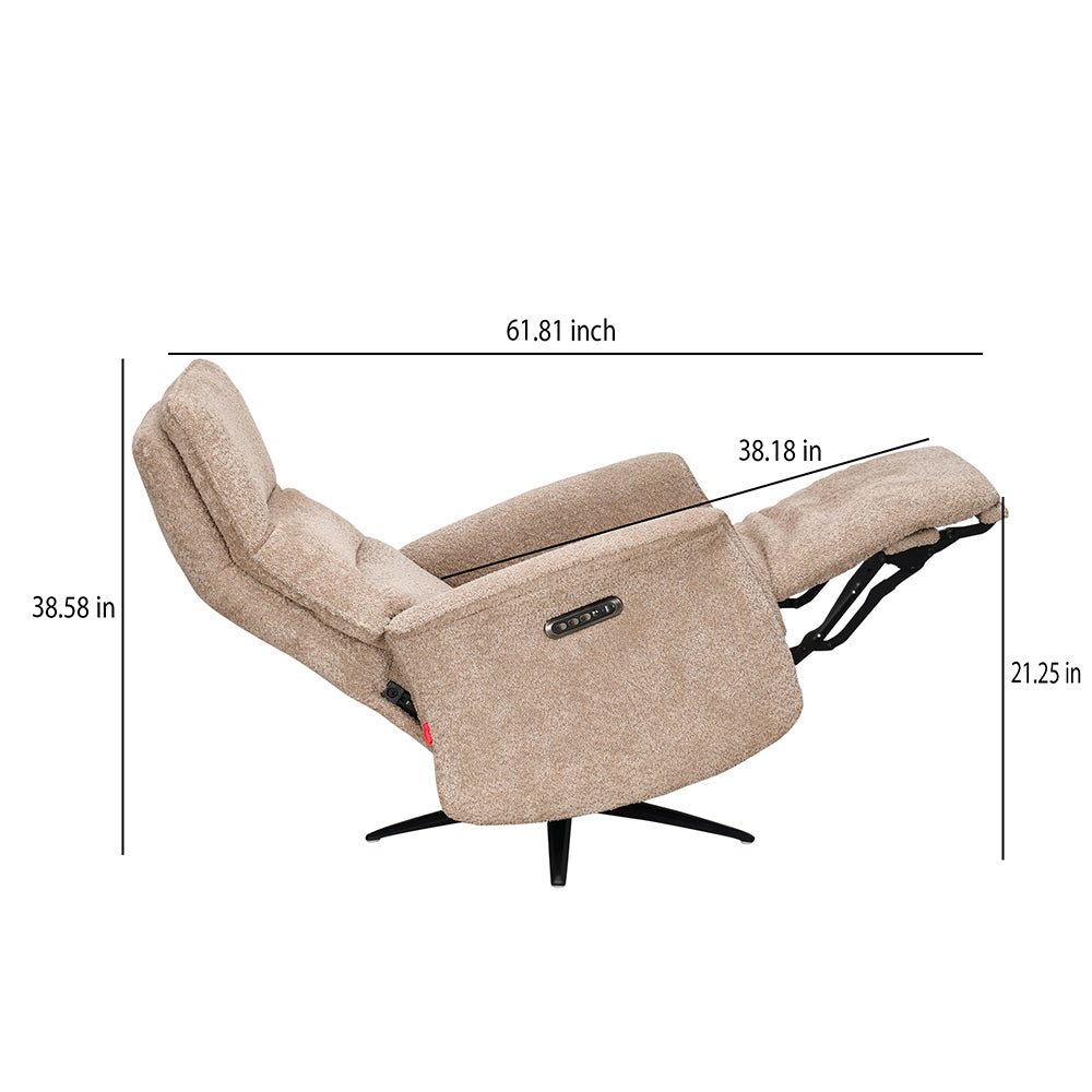 Hover 1 Seater Triple Motor Zero Gravity Electric Recliner- Beige