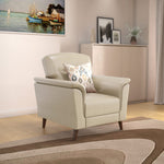Aiden 1 Seater Leatherette Sofa- Beige