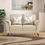 Aiden 2 Seater Leatherette Sofa- Beige