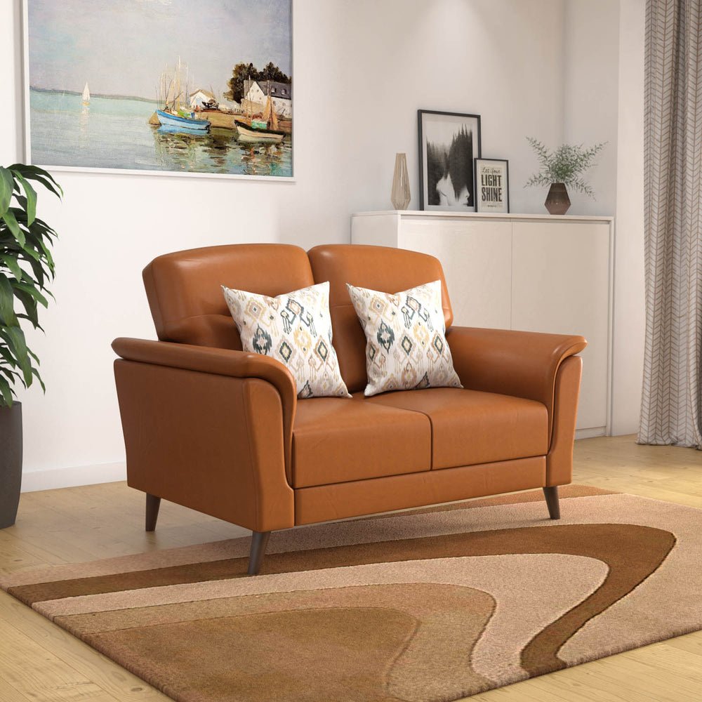 Aiden 2 Seater Fabric Sofa- Tan