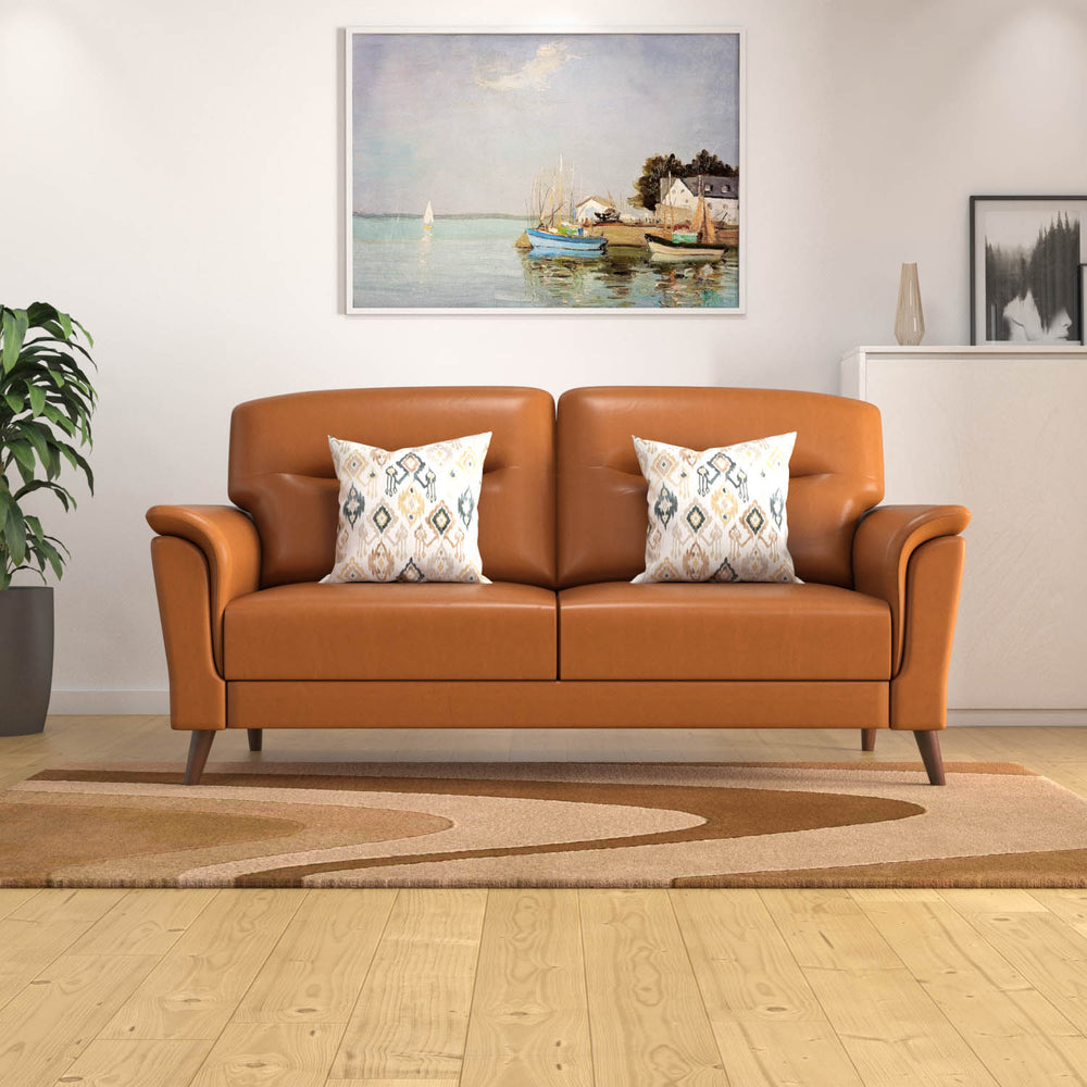 Aiden 3 Seater Fabric Sofa- Tan