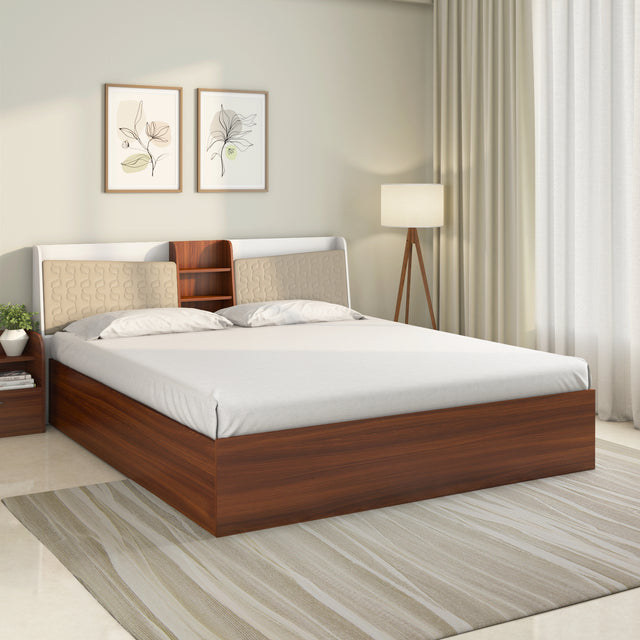 Nilkamal Alps Max Bed with Box Storage (Walnut) - 01