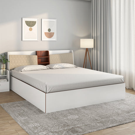 Nilkamal Alps Max Bed with Box Storage (White)