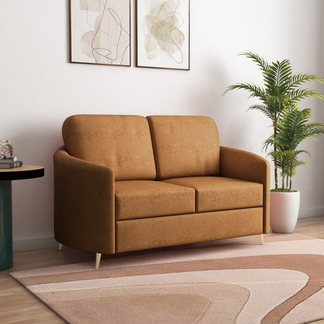 Arch 2 Seater Fabric Sofa- Rust Brown