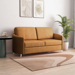 Arch 3 Seater Fabric Sofa- Rust Brown