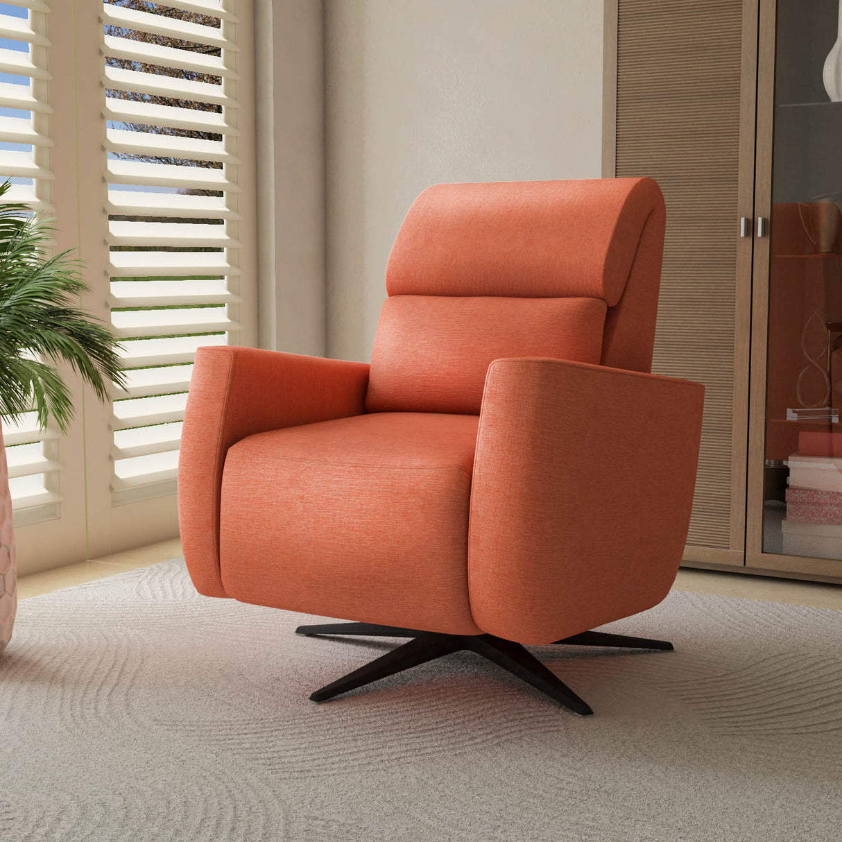 Nilkamal Archie 1 Seater Electric Recliner (Rust)