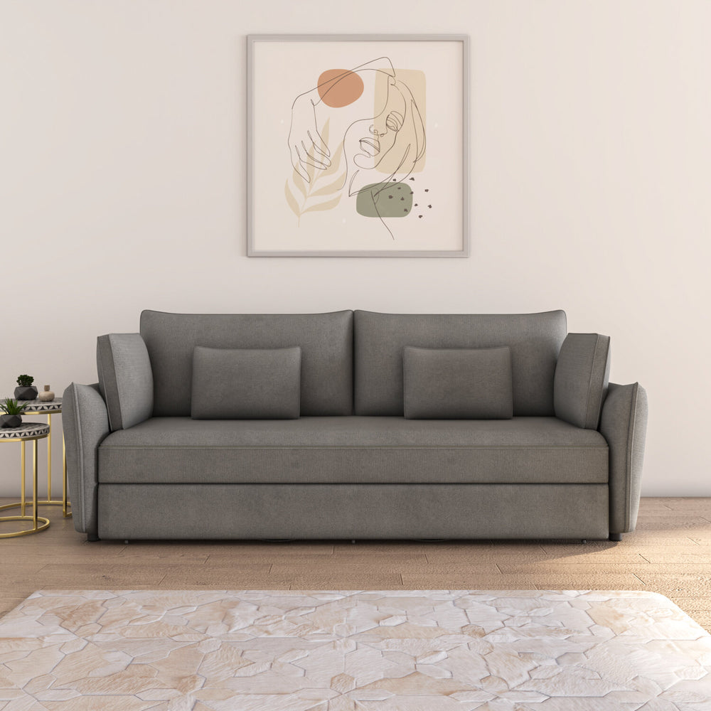 Aveo 3 Seater Sofa Cum Bed- Grey
