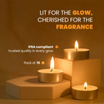 Iris Celeste White Musk Fragranced Tealight Candles Pack of 15