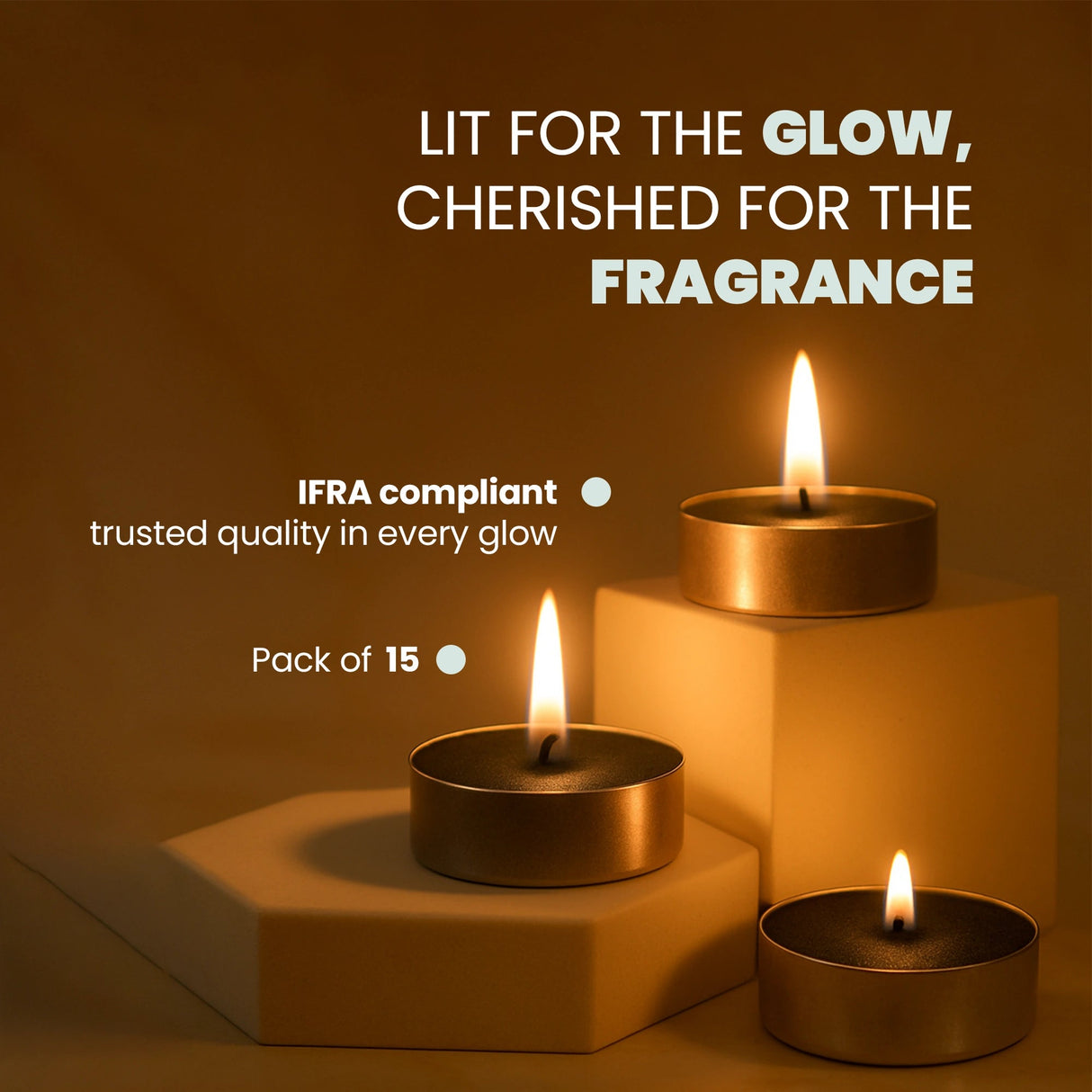 Iris Celeste Black Oudh Fragranced Tealight Candles Pack of 15