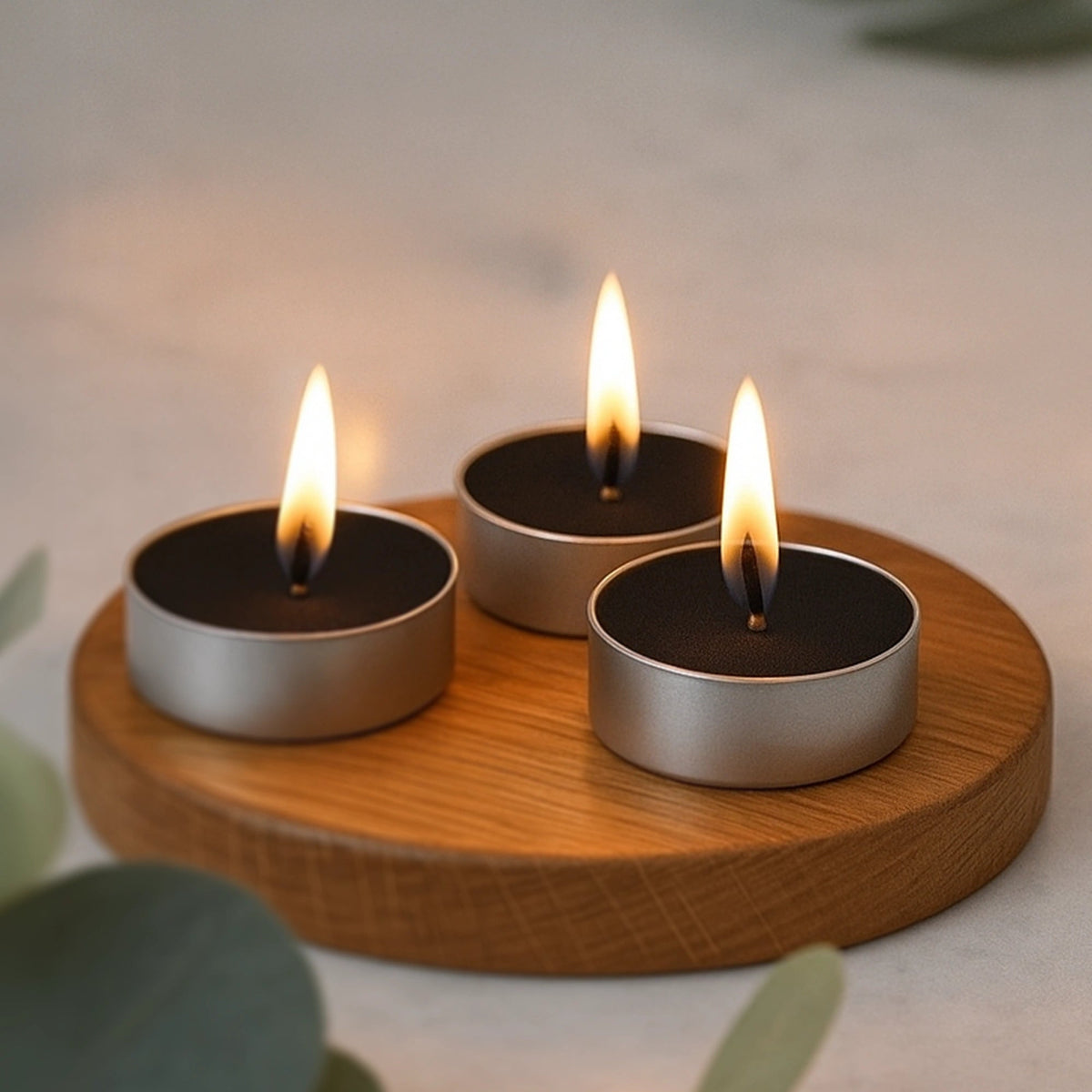 Iris Celeste Black Oudh Fragranced Tealight Candles Pack of 15
