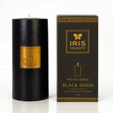 Iris Celeste Pillar Candle- Black, 2.8 X 6 Inch