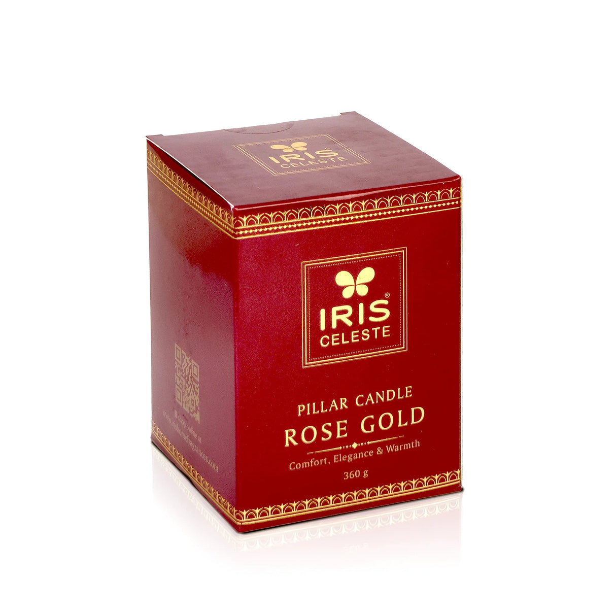 Iris Celeste Pillar Candle- Rose Gold, 2.8 X 4 Inch