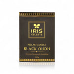 Iris Celeste Pillar Candle- Black, 2.8 X 4 Inch