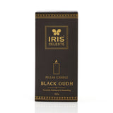 Iris Celeste Pillar Candle- Black, 2.8 X 6 Inch