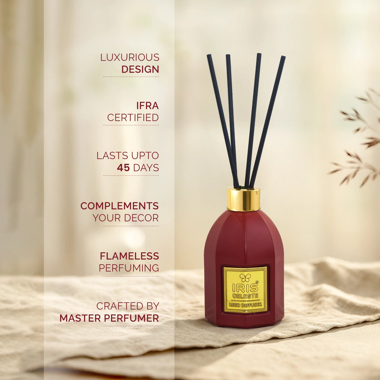 IRIS Celeste ICRD0011RG Reed Diffuser- 150 ml