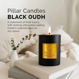 Iris Celeste Pillar Candle- Black, 2.8 X 4 Inch