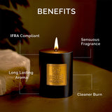 Iris Celeste Pillar Candle- Black, 2.8 X 4 Inch