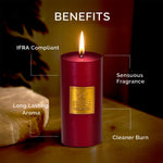 Iris Celeste Pillar Candle- Rose Gold, 2.8 X 6 Inch