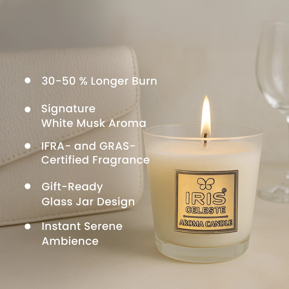 IRIS Celeste Aroma Votive Candle- White