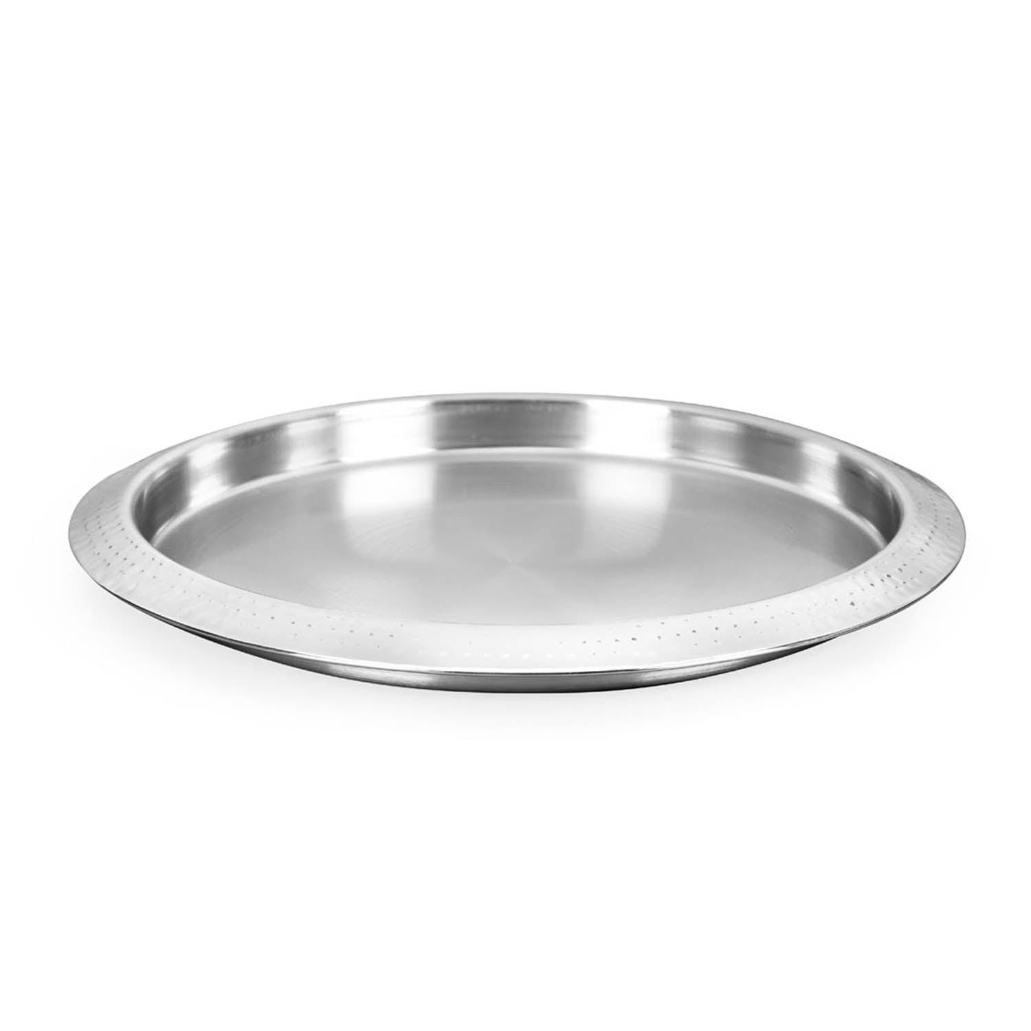 Stainless Steel Round Bar Tray- Silver